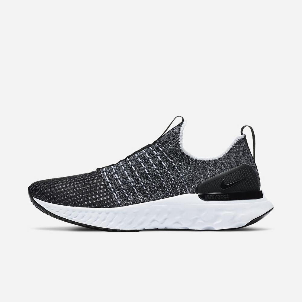 Chaussure De Running Nike React Phantom Run Flyknit 2 Noir 1932-480 Black/White Homme | GEO-67941101